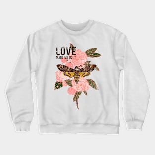 Butterfly on the rose Crewneck Sweatshirt